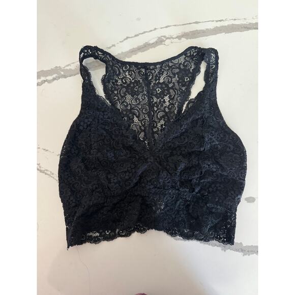 Soma Lace Bralette Black Bra Lingerie Size Medium Stretchy‎ - Picture 1 of 8